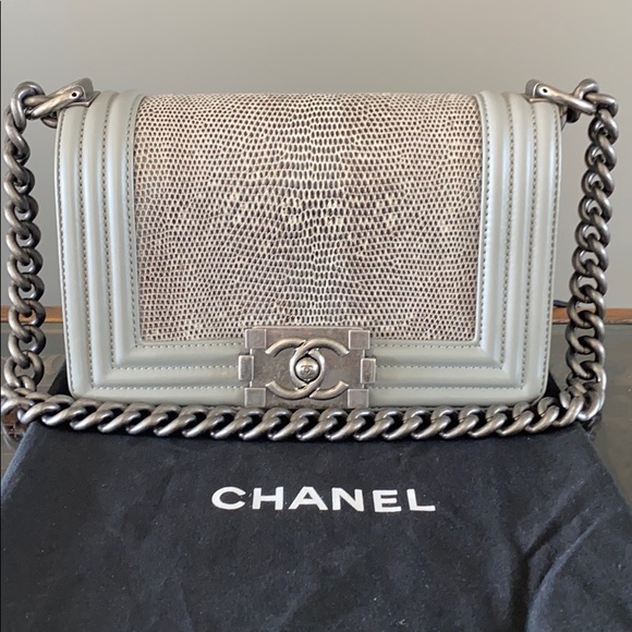 CHANEL Handbags - CHANEL AUTHENTIC RARE PYTHON CROSS BODY BAG!